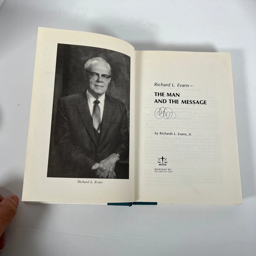 Richard L Evans The Man and the Message Hardcover Bookcraft 1973 Biography LDS‎
